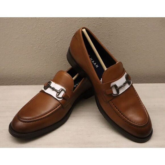 Cole Haan C37282 Men's Sz 7.5M Brown Leather Modern Essentials Bit Loafers - Picture 16 of 16